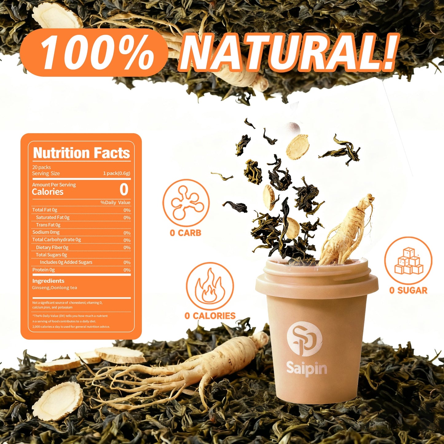 Saipin Ginseng Oolong Tea | 2× Large Boxes (40 Capsules Total)