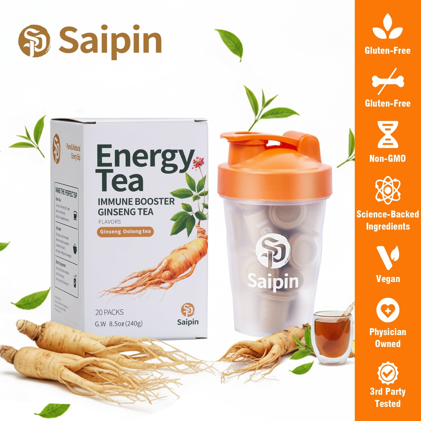 Saipin Ginseng Oolong Tea | 2× Large Boxes (40 Capsules Total)