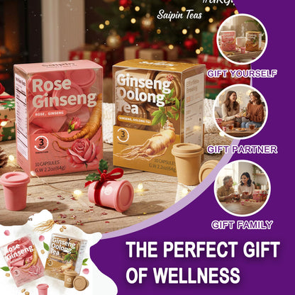 Saipin Tea Duo | Ginseng Oolong + Rose Ginseng | Small Box Set
