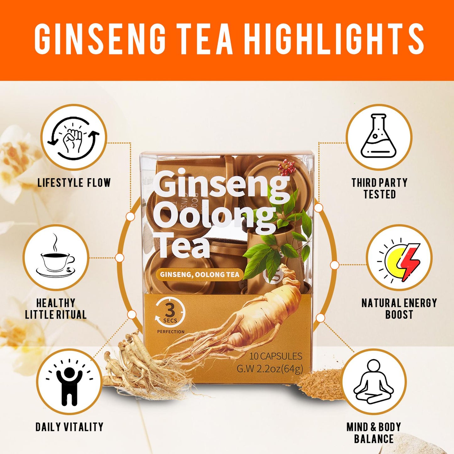 Saipin Ginseng Oolong Tea | 2× Small Box (20 Capsules Total)